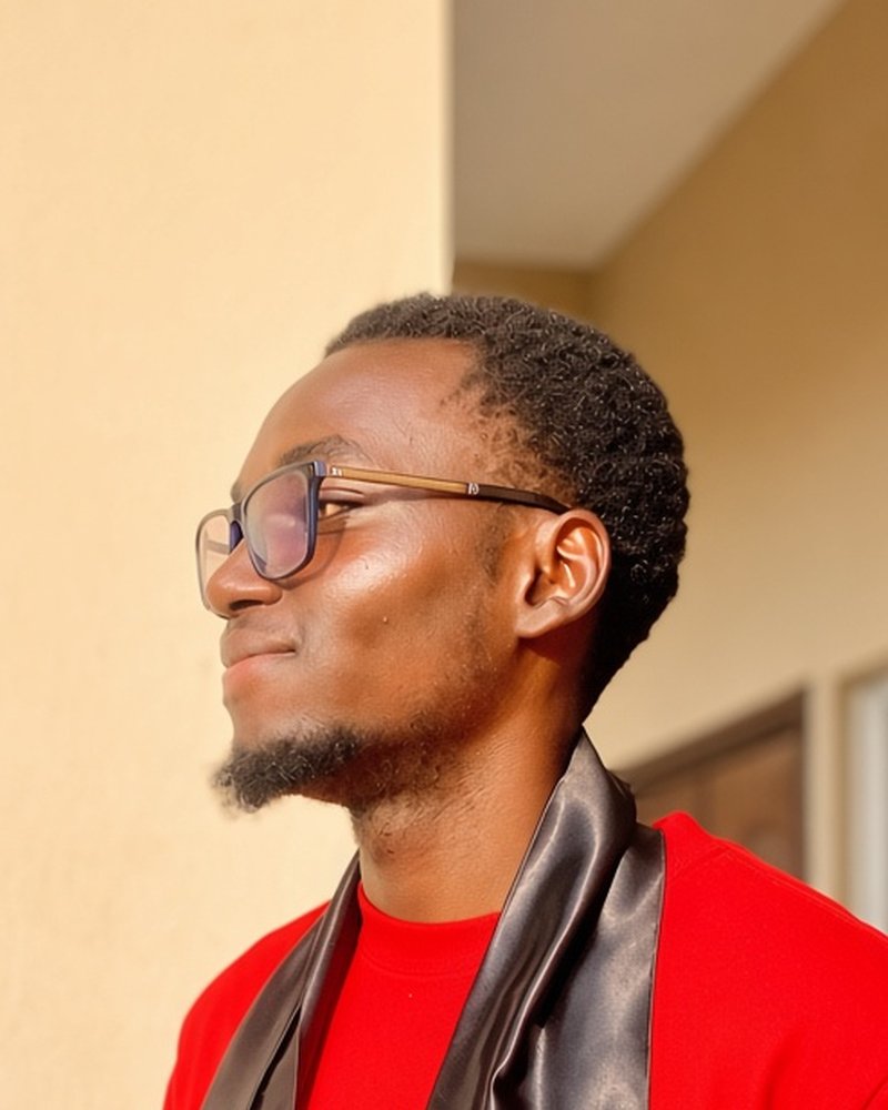 Portrait of Godwin David, founder of Neolence